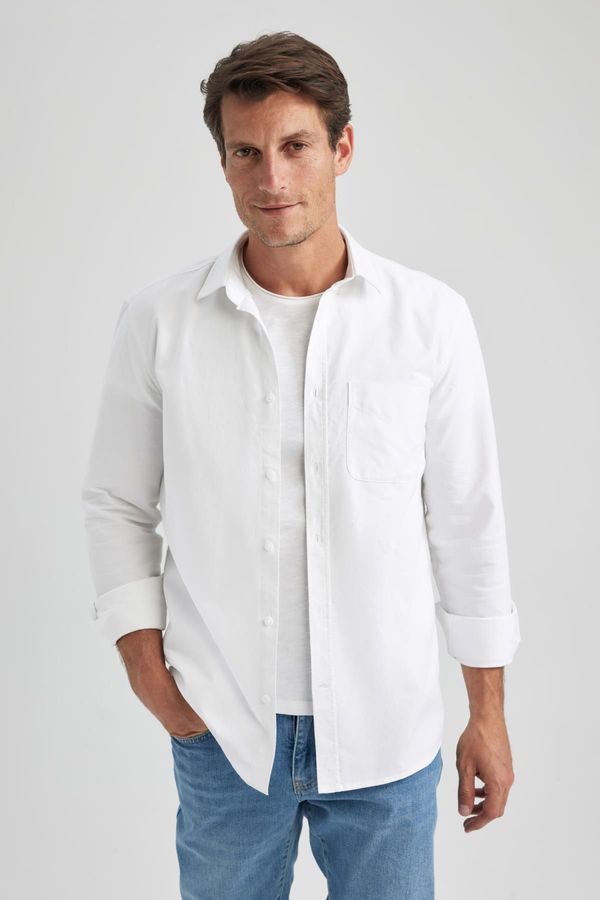 DEFACTO DEFACTO Regular Fit Oxford Long Sleeve Shirt