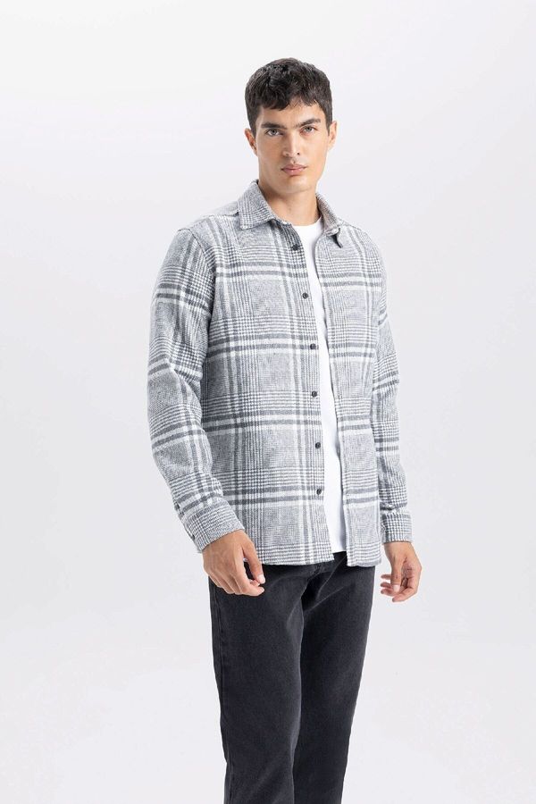 DEFACTO DEFACTO Regular Fit Plaid Flannel Long Sleeve Shirt