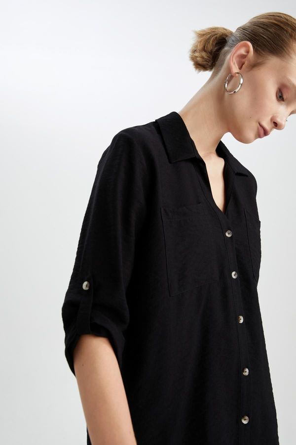 DEFACTO DEFACTO Regular Fit Pocket Epaulette Shirt Tunic