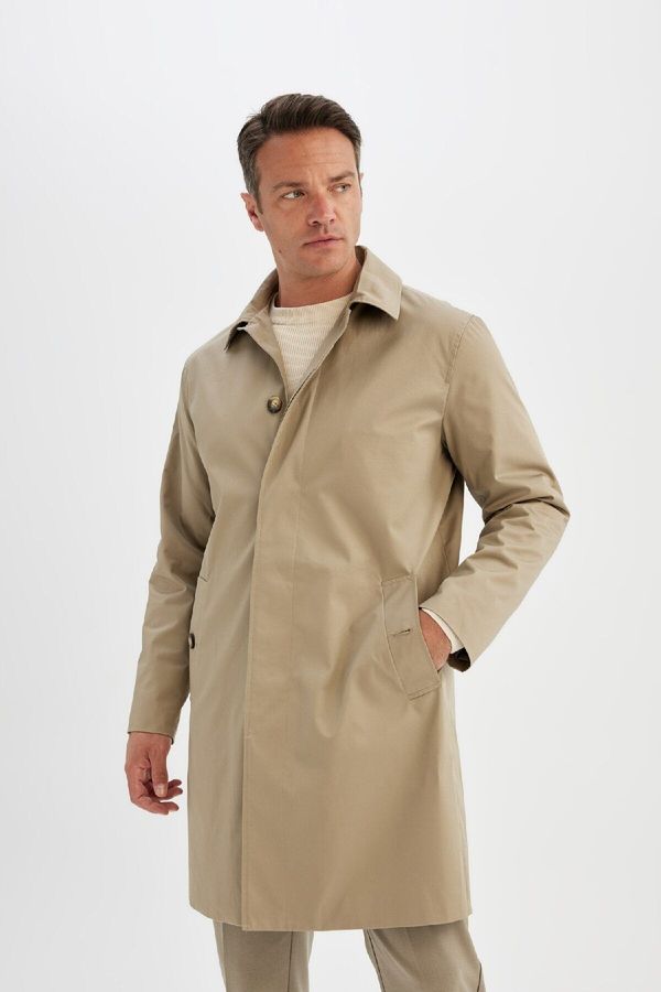 DEFACTO DEFACTO Regular Fit Polo Collar Cotton Parka