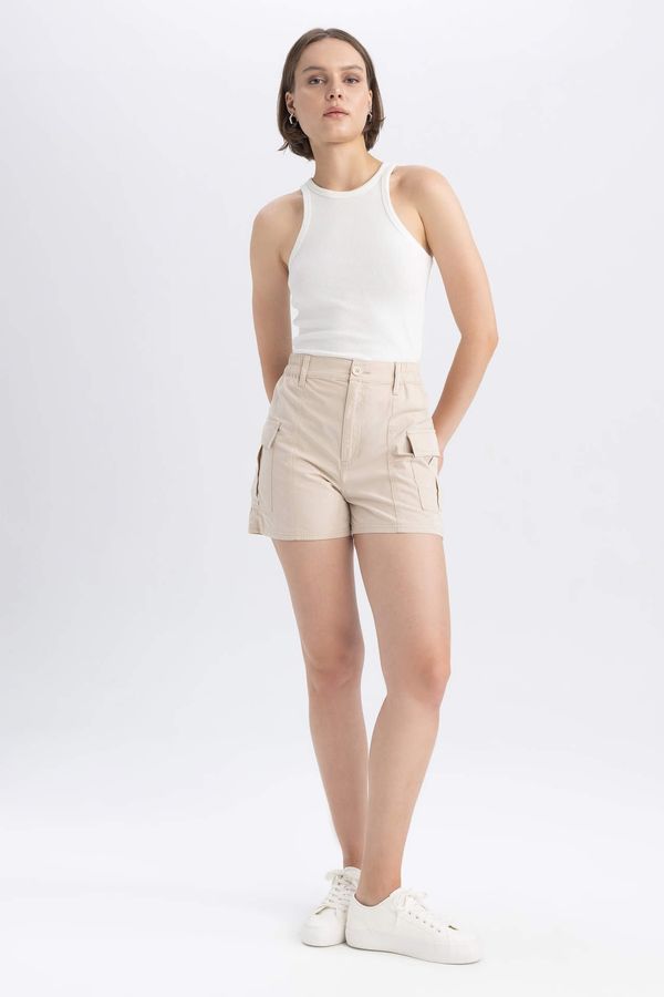 DEFACTO DEFACTO Regular Fit Poplin Normal Waist Short