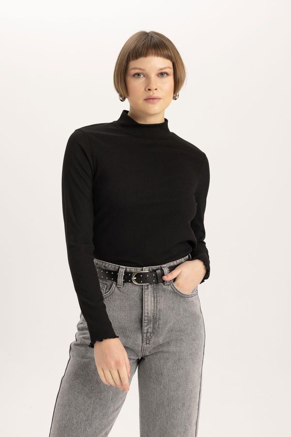 DEFACTO DEFACTO Regular Fit Ribbed Long Sleeve Top