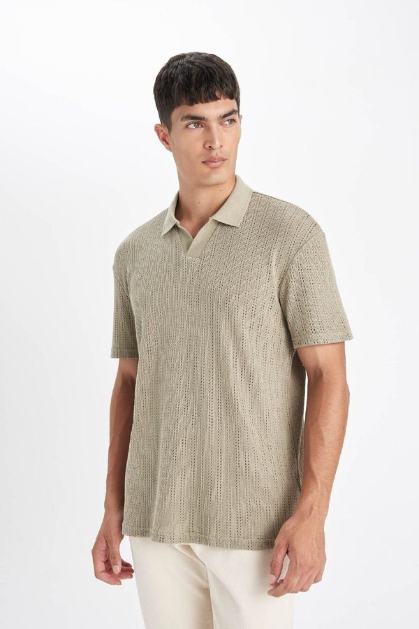 DEFACTO DEFACTO Regular Fit Short Sleeve Knitted Polo Shirt