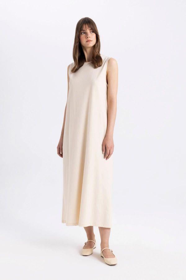 DEFACTO DEFACTO Regular Fit Sleeveless Basic Maxi Cotton Dress