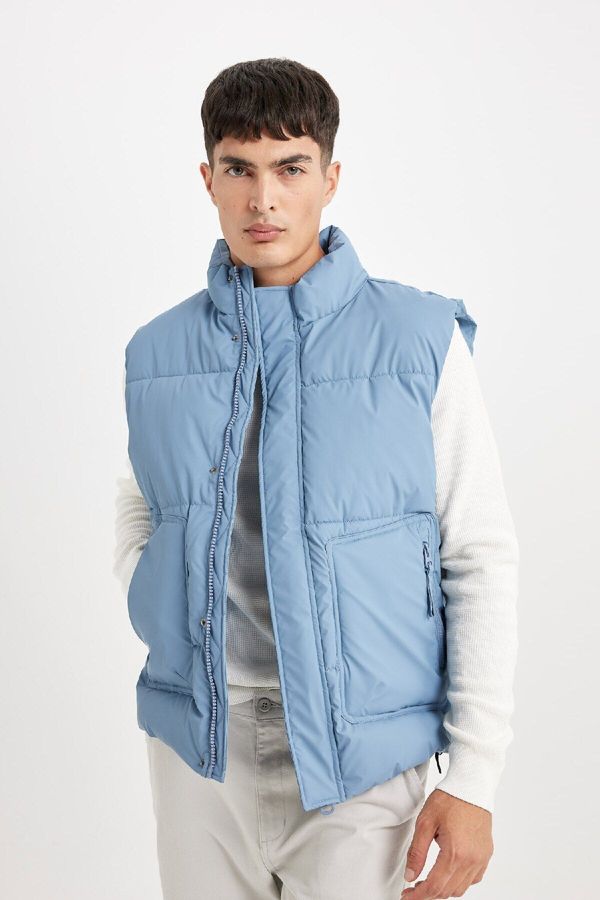 DEFACTO DEFACTO Regular Fit Stand Collar Puffer Vest