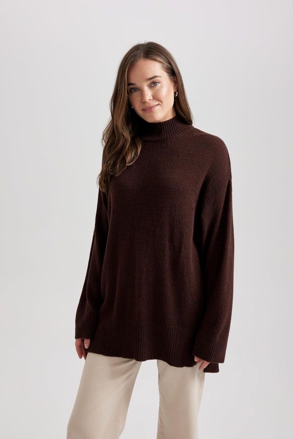 DEFACTO DEFACTO Regular Fit Stand Collar Sweater Tunic