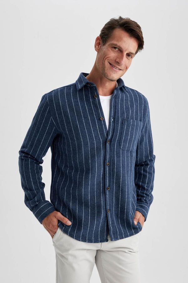 DEFACTO DEFACTO Regular Fit Striped Lumberjack Long Sleeve Shirt