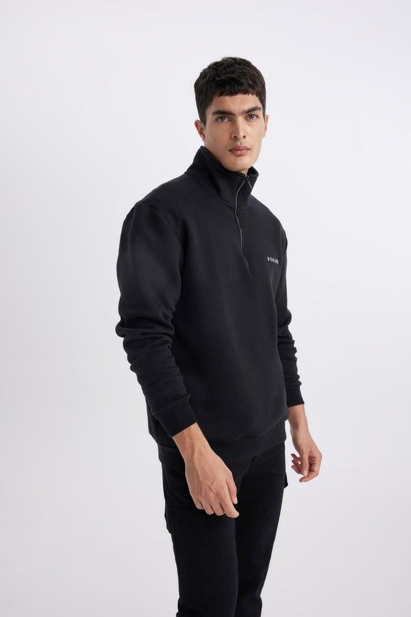 DEFACTO DEFACTO Regular Fit Zipper Collar Sweatshirt