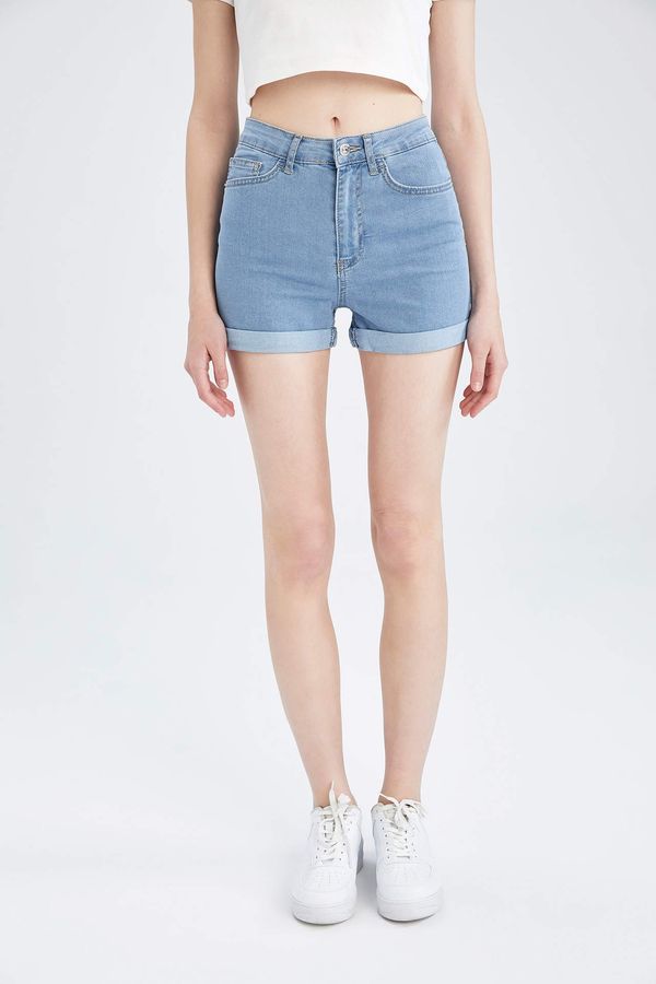 DEFACTO DEFACTO Regular Waist Folded Jean Shorts