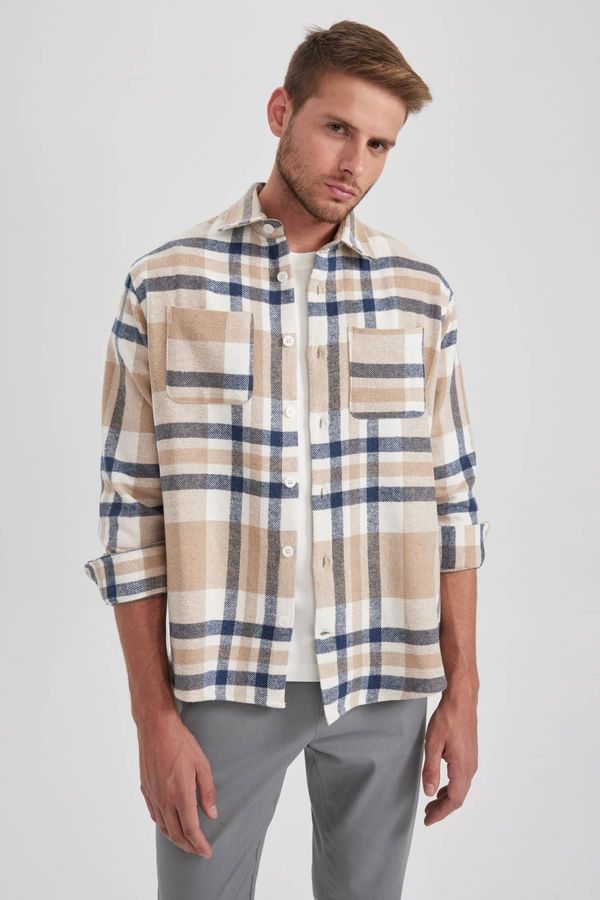 DEFACTO DEFACTO Relax Fit Checkered Long Sleeve Shirt