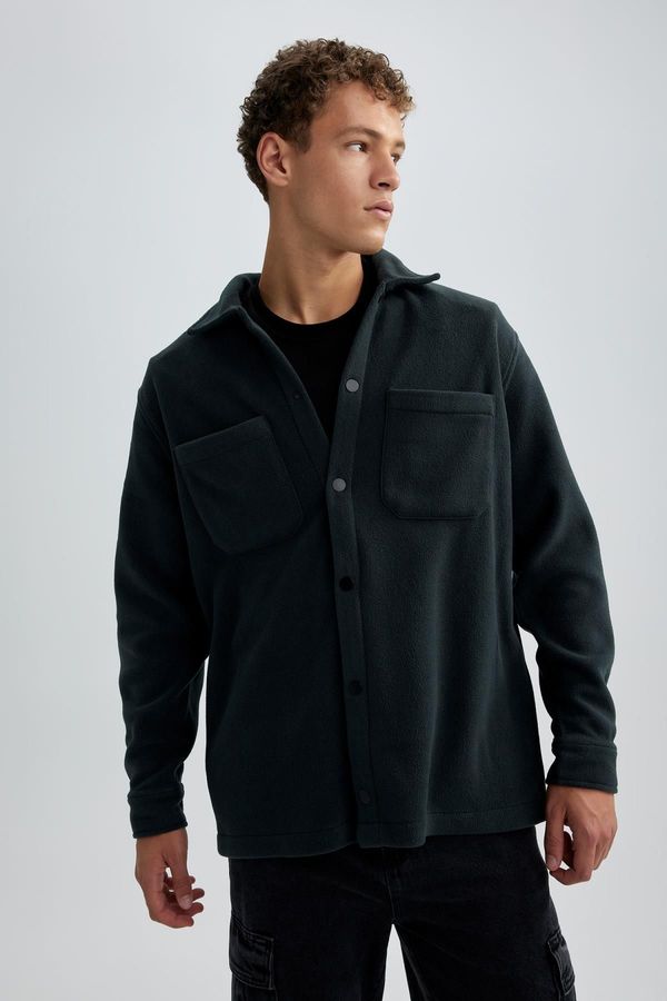 DEFACTO DEFACTO Relax Fit Fleece Long Sleeve Shirt