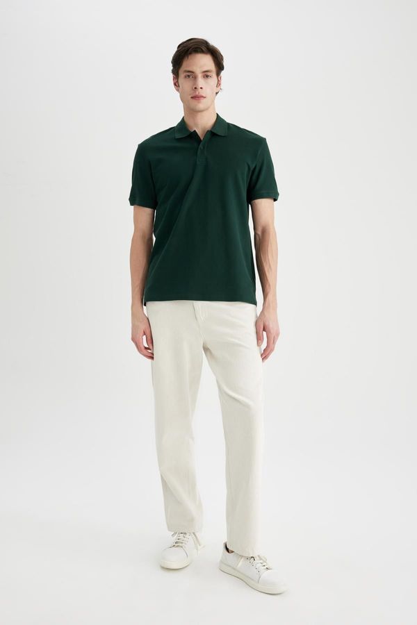 DEFACTO DEFACTO Relax Fit Linen Blend Trousers with Pockets Straight Leg