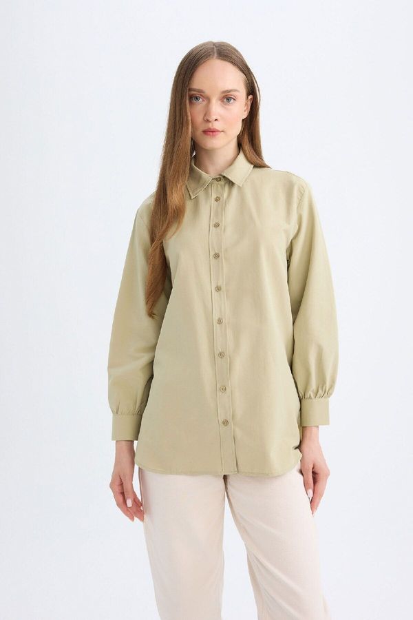 DEFACTO DEFACTO Relax Fit Poplin Long Sleeve Shirt Tunic