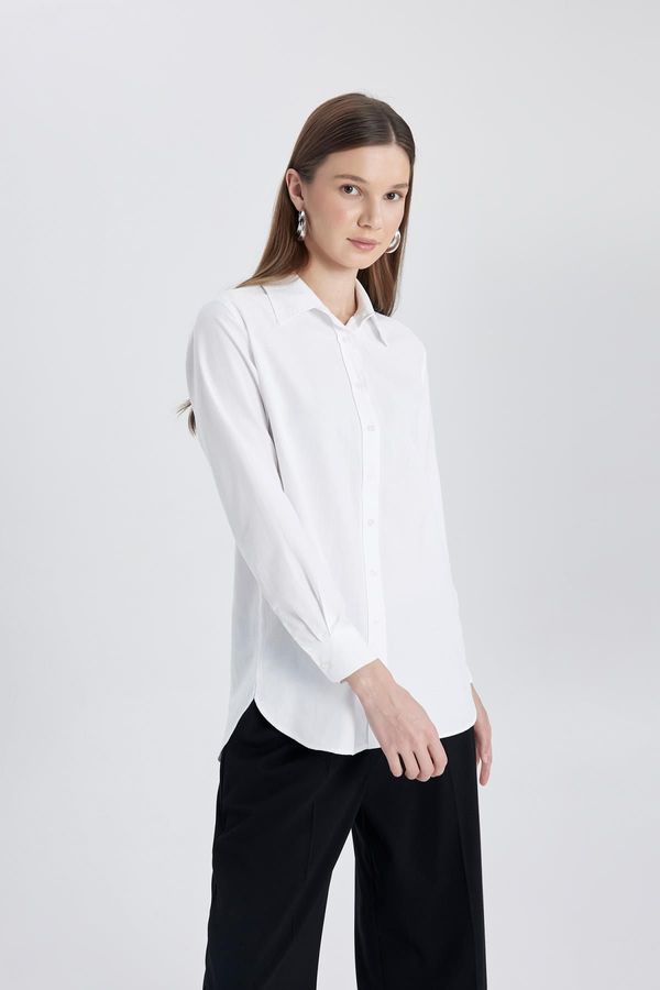 DEFACTO DEFACTO Relax Fit Poplin Long Sleeve Shirt Tunic