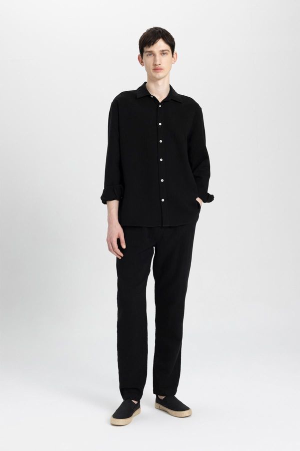 DEFACTO DEFACTO Relax Fit Straight Leg Cotton Trousers