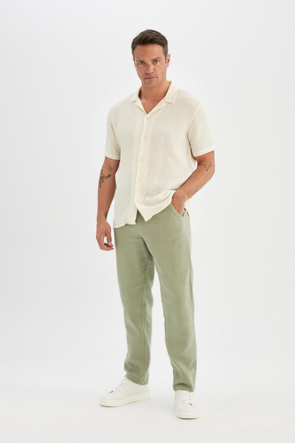 DEFACTO DEFACTO Relax Fit Straight Leg Cotton Trousers