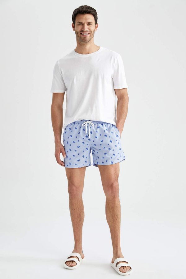 DEFACTO DEFACTO Short Length Crab Pattern Swimming Shorts