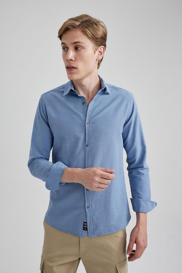 DEFACTO DEFACTO Slim Fit Cotton Long Sleeve Shirt