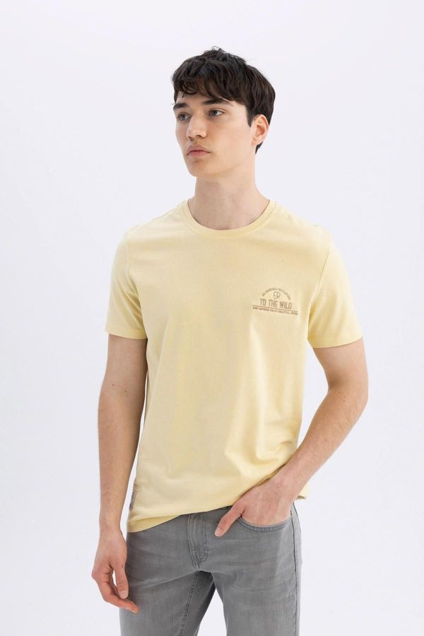 DEFACTO DEFACTO Slim Fit Crew Neck Printed Short Sleeve T-Shirt