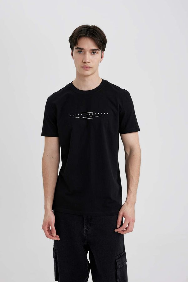 DEFACTO DEFACTO Slim Fit Crew Neck Printed T-Shirt