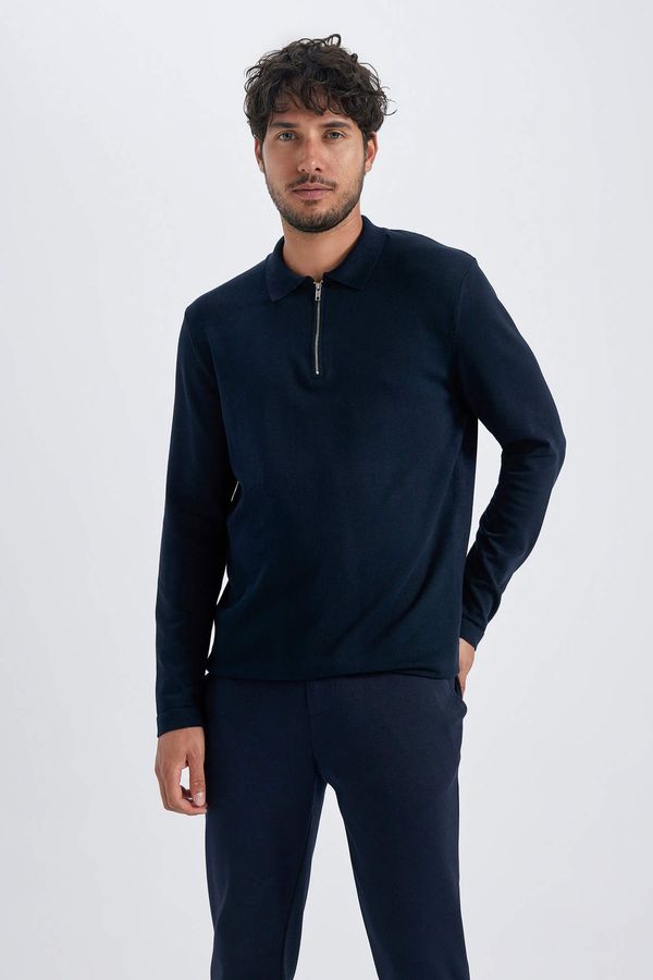 DEFACTO DEFACTO Slim Fit Polo Collar Pullover