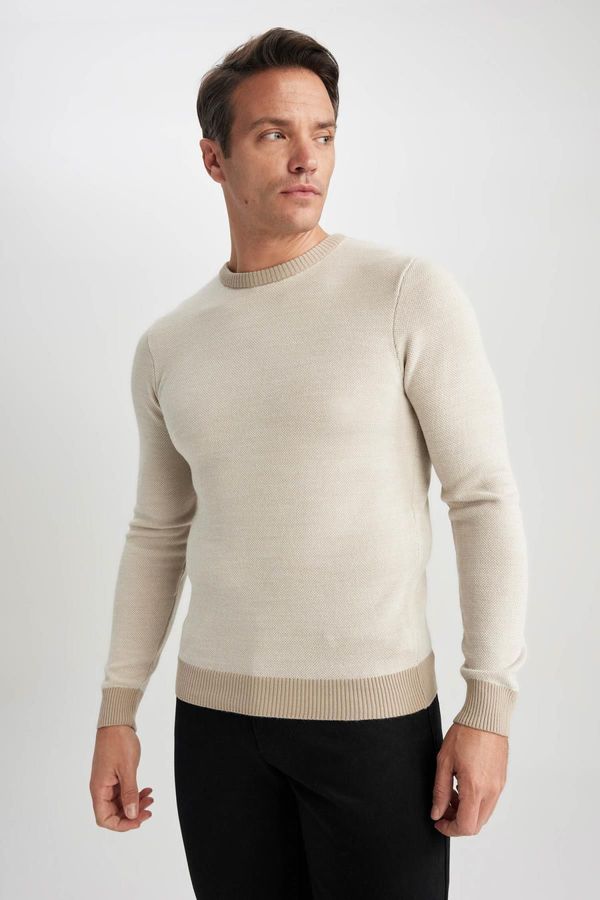 DEFACTO DEFACTO Standard Fit Crew Neck Knitwear Sweater