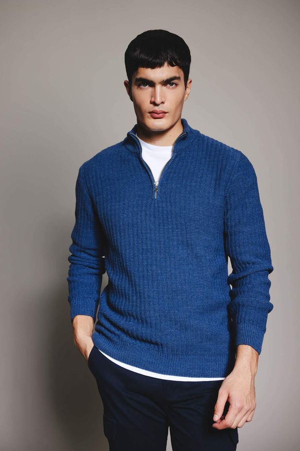 DEFACTO DEFACTO Standard Fit Half Zipper Knitwear Pullover