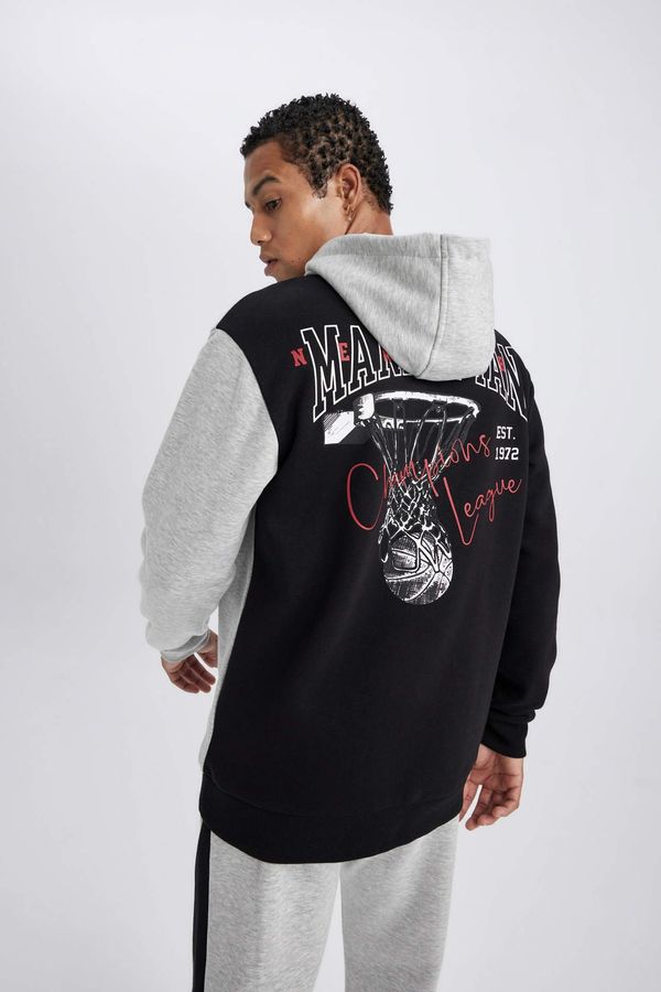 DEFACTO DEFACTO Standard Fit Printed Long Sleeve Sweatshirt