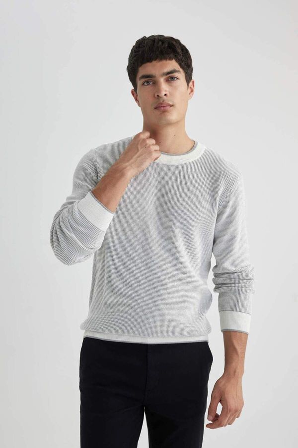 DEFACTO DEFACTO Standard Fit Regular Cut Crew Neck Knitwear Sweater