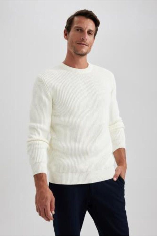 DEFACTO DEFACTO Standard Fit Regular Cut Crew Neck Knitwear Sweater