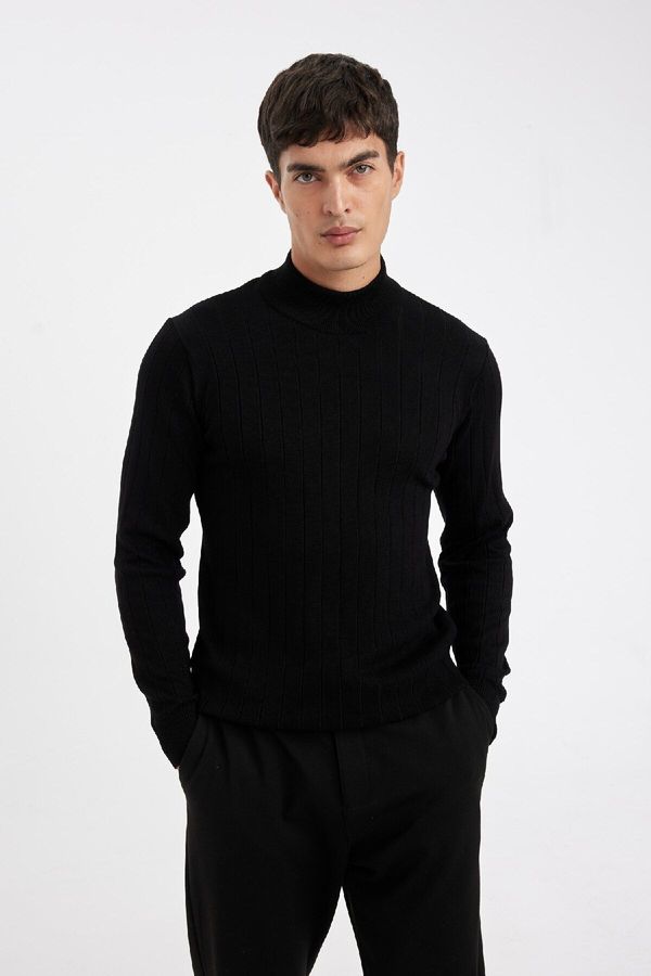 DEFACTO DEFACTO Standard Fit Turtleneck Knit Sweater