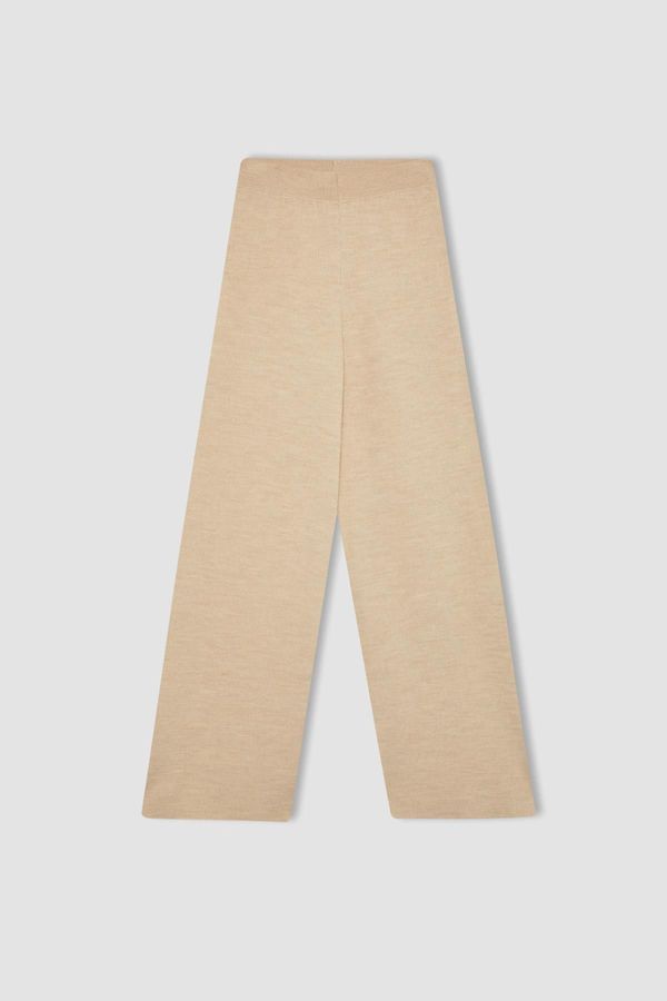 DEFACTO DEFACTO Straight Fit Wide Leg Knitwear Trousers