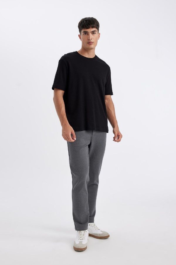 DEFACTO DEFACTO Tailored Regular Fit Straight Leg Pocket Trousers