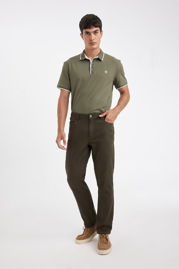 DEFACTO DEFACTO Trousers Straight Leg Pocket Basic Plain