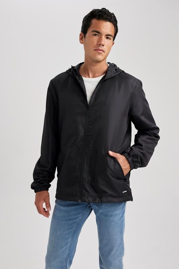 DEFACTO DEFACTO Water Repellent Slim Fit Hooded Taffeta Coat