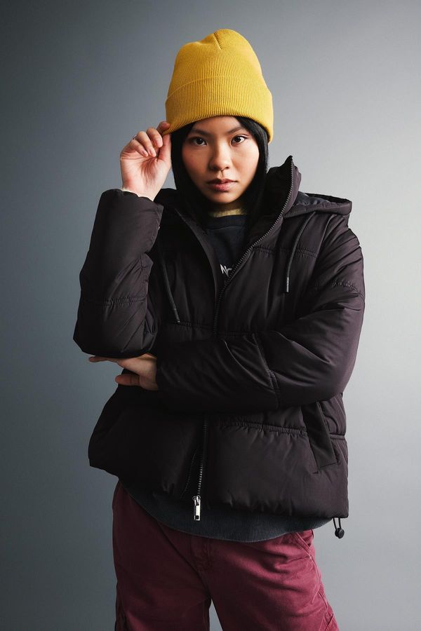 DEFACTO DEFACTO Waterproof Hooded Faux Fur Puffer Puffer Jacket