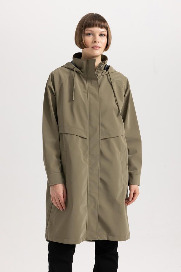 DEFACTO DEFACTO Waterproof Regular Fit Hooded Raincoat