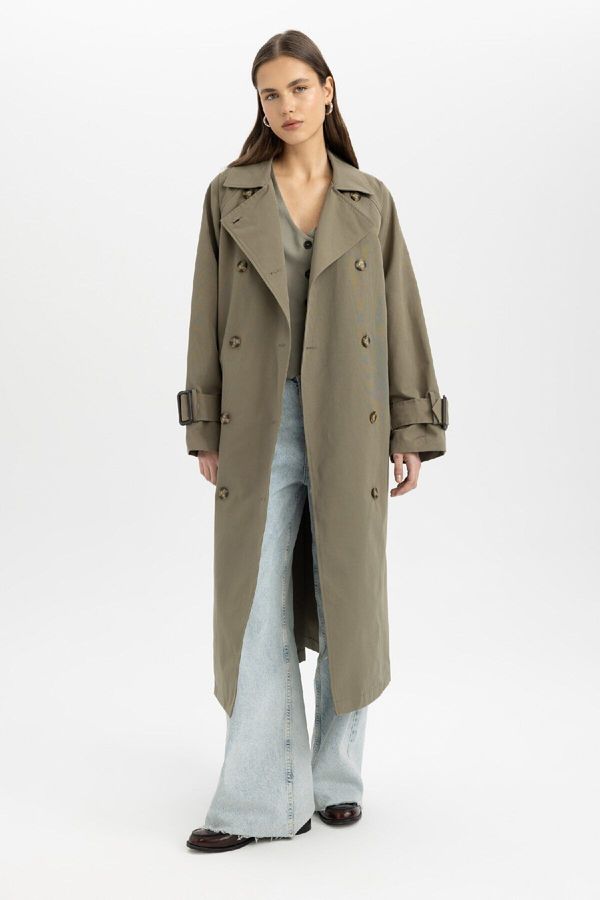 DEFACTO DEFACTO Waterproof Regular Fit Trench Coat