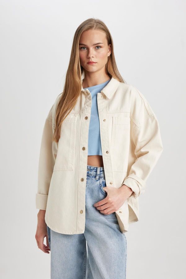 DEFACTO DEFACTO White Jean Shirt Jacket