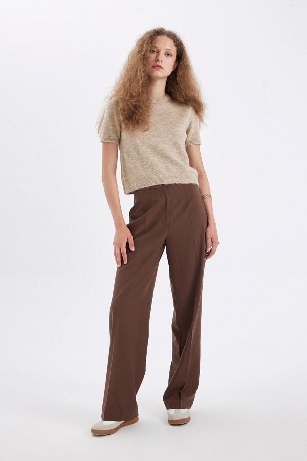 DEFACTO DEFACTO Wide Leg High Waist Standard Length Trousers