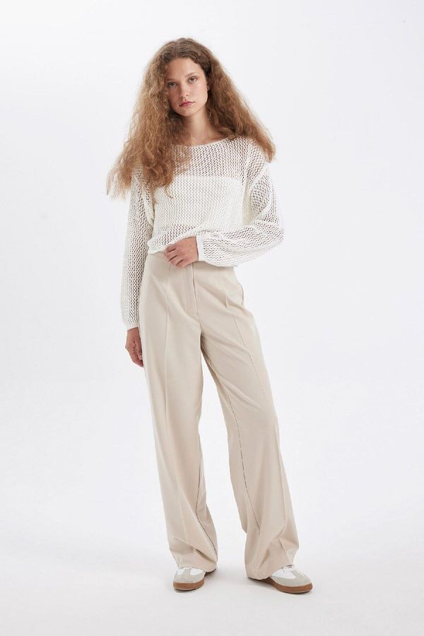 DEFACTO DEFACTO Wide Leg High Waist Standard Length Trousers