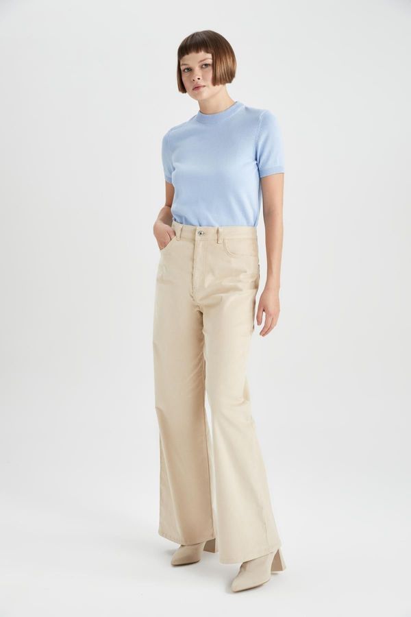 DEFACTO DEFACTO Wide Leg High Waist Wide Leg Corduroy Trousers