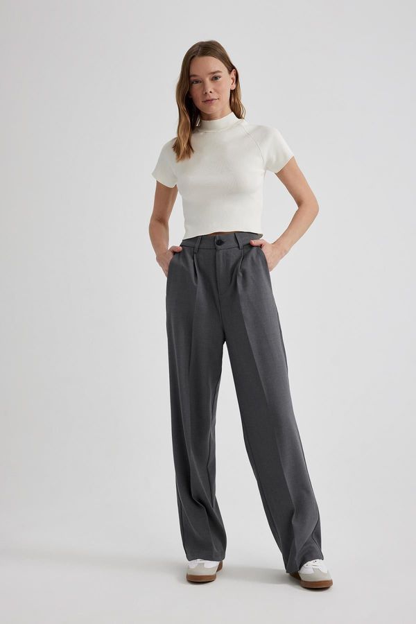 DEFACTO DEFACTO Wide Leg Pocket High Waist Wide Leg Darted Long Trousers