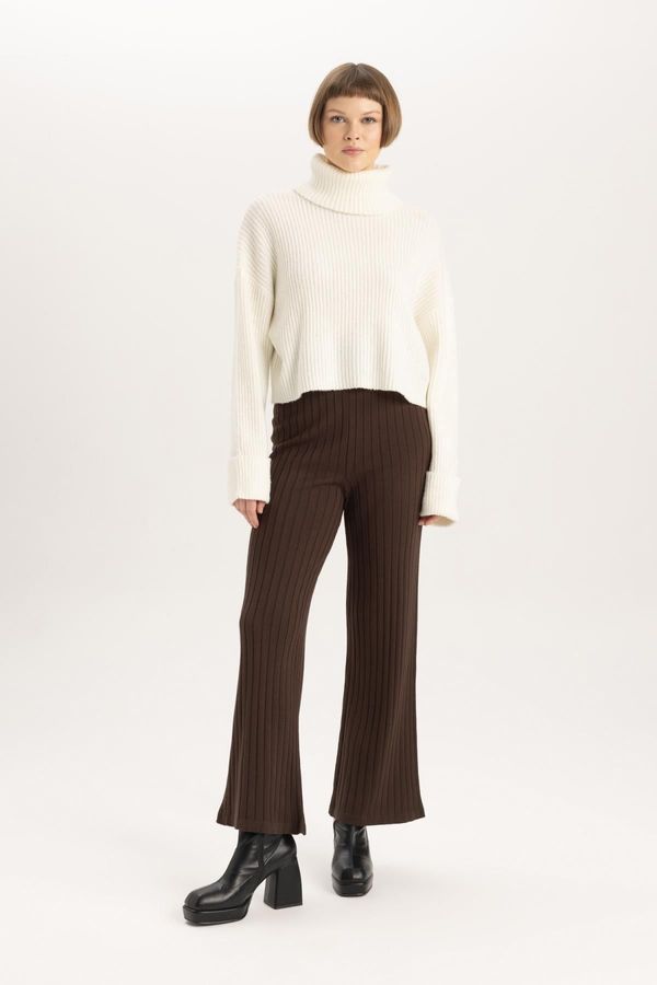 DEFACTO DEFACTO Wide Leg Ribbed Pants