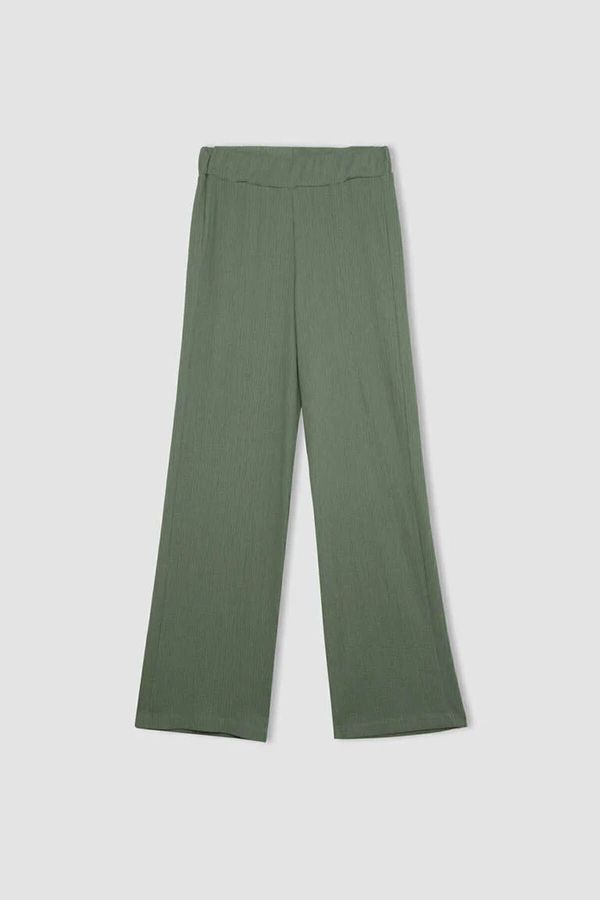 DEFACTO DEFACTO Wide Leg Straight Leg Wrinkled Trousers C0200ax24sp