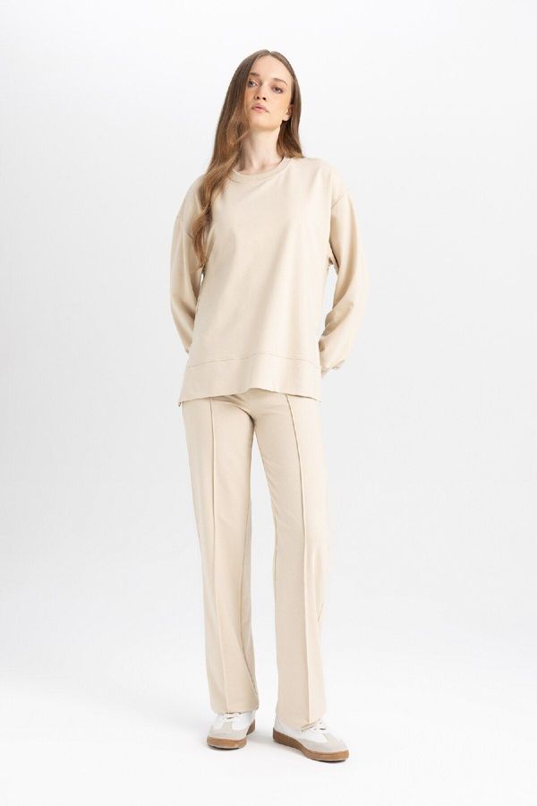 DEFACTO DEFACTO Wide Leg Sweatshirt Fabric Trousers