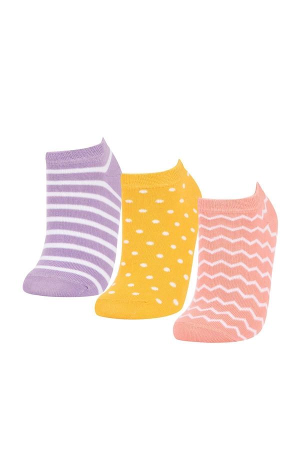 DEFACTO DEFACTO Women's 3-Piece Cotton Booties Socks