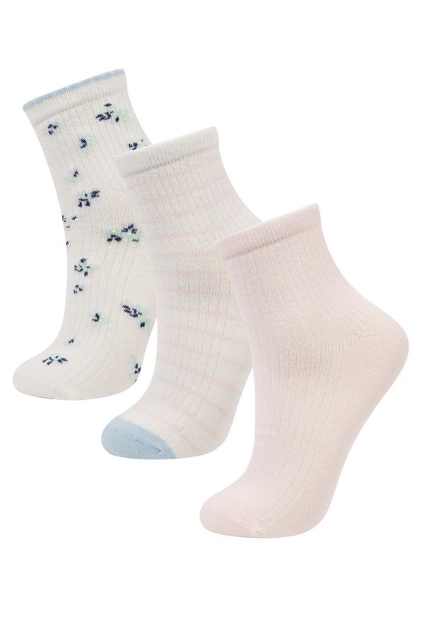 DEFACTO DEFACTO Women's 3-Piece Cotton Socks