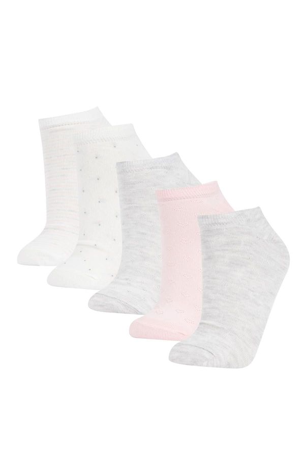 DEFACTO DEFACTO Women's 5-Piece Cotton Booties Socks