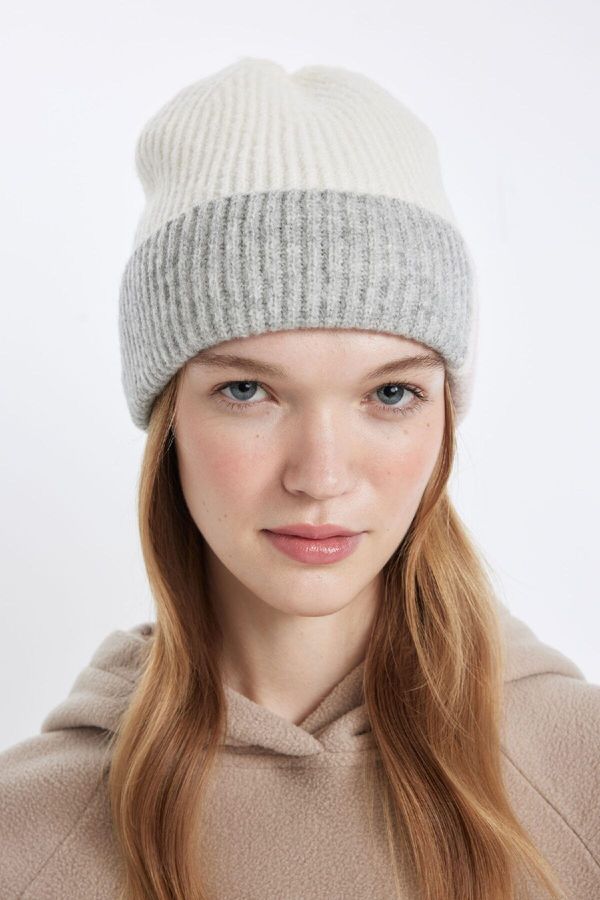 DEFACTO DEFACTO Women's Basic Plain Knitted Beret